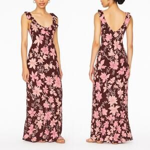 Free People Remind Me Maxi Slip Dress Flowy Floral Feminine Flirty Romantic | M